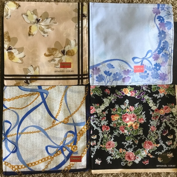 - NWT ARMANDO CARUSO HANDKERCHIEF - Picture 8 of 9